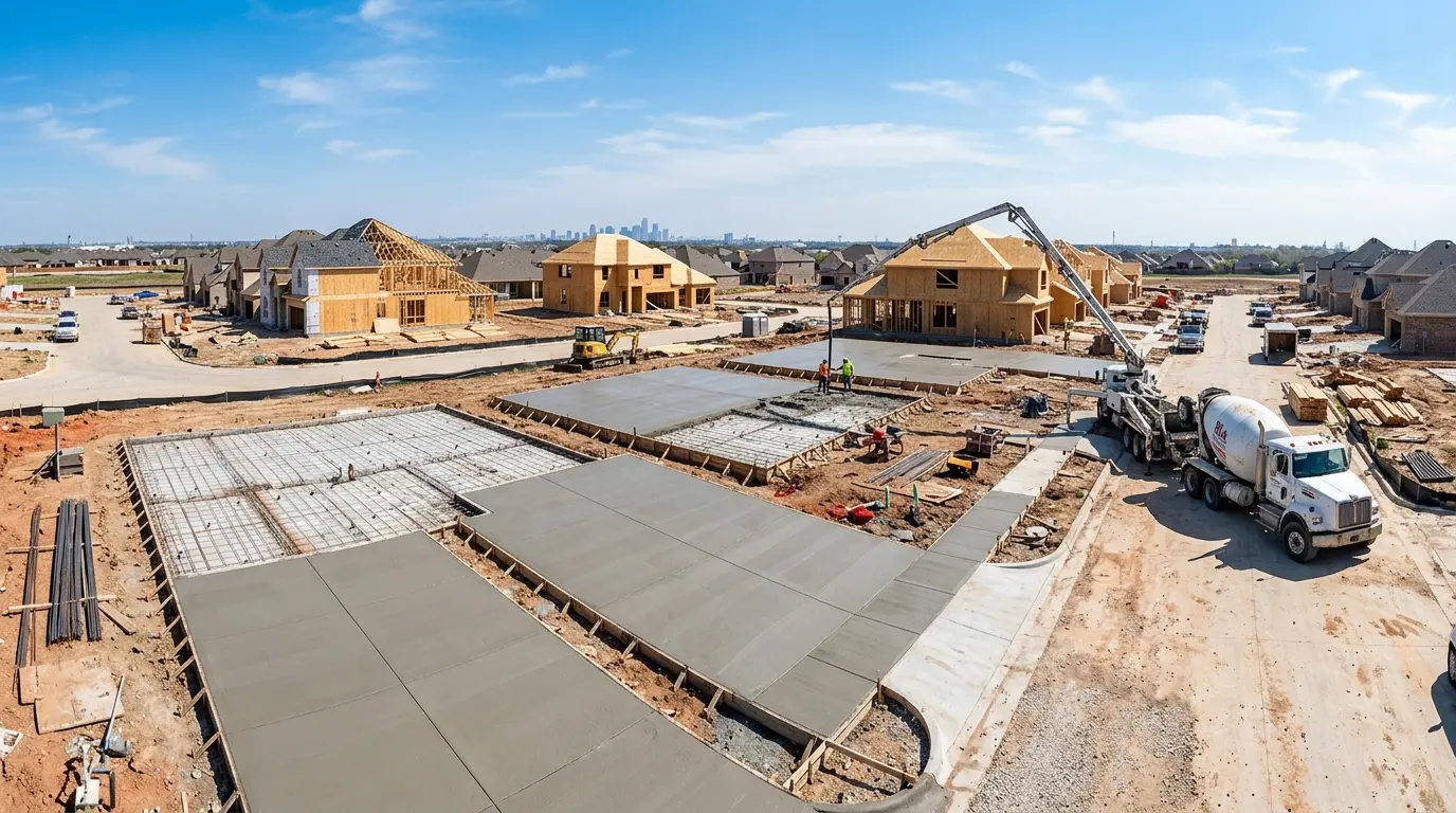 Investor flatwork pour — East Dallas